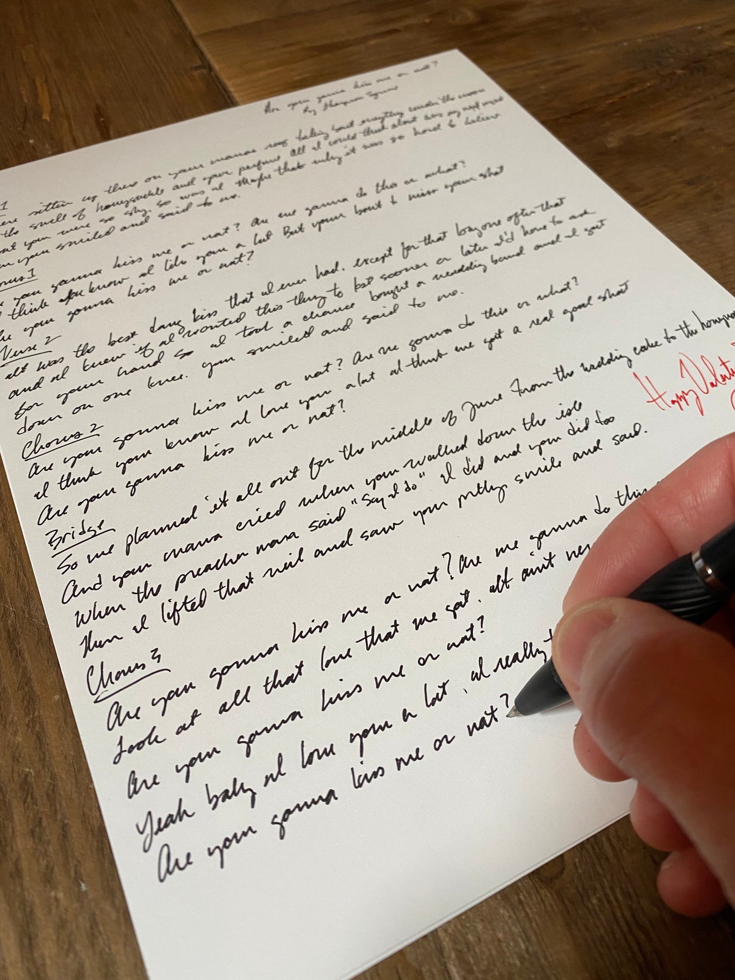 Handwritten/Autographed Lyrics (Limited 2025 Edition)